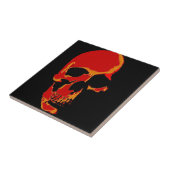 Red Black Yellow Pop Art Skull Keramik Tile Fliese (Seite)