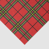 Red Black Yellow Tartan Seidenpapier (Ausschnitt)