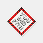 Red & Black You Did It Graduation Serviette (Ecke)