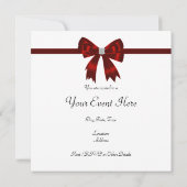 Red Black Zebra Jeden Anlaß Einladung (Rückseite)