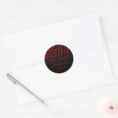 Red Black Zebra Sweet 16 Sticker (Umschlag)