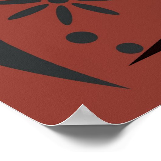 Red Blackbird Martini Lounge Poster (Ecke)