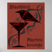 Red Blackbird Martini Lounge Poster (Vorne)