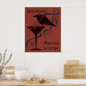 Red Blackbird Martini Lounge Poster (Küche)
