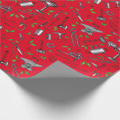 Red Blacksmith Christmas Wrapper Geschenkpapier (Ecke)
