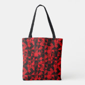 Red BlackTriangle Geometric Modern Pattern Moderne Tasche (Rückseite)