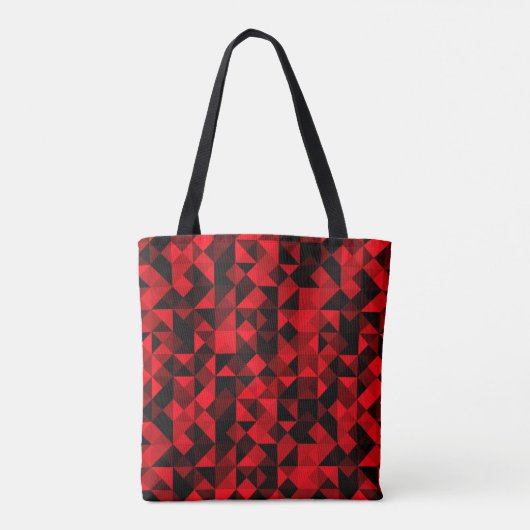 Red BlackTriangle Geometric Modern Pattern Moderne Tasche (Rückseite)