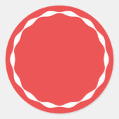 Red Blank Circle Custom Spice Sticker (Vorderseite)
