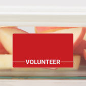 Red Blank Volunteer Abzeichen Etiketten (Befestigt)