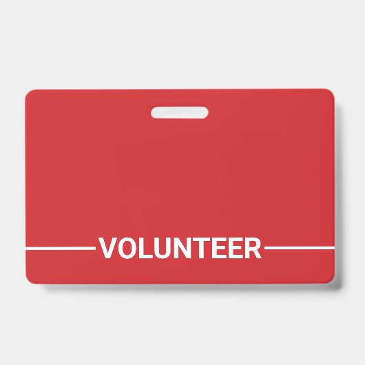 Red Blank Volunteer Ausweis (Vorderseite)