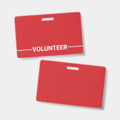 Red Blank Volunteer Ausweis (Vorder- & Rückseite)