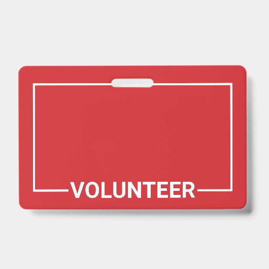 Red Blank Volunteer Ausweis (Vorderseite)