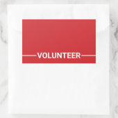 Red Blank Volunteer Rechteckiger Aufkleber (Tasche)