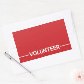 Red Blank Volunteer Rechteckiger Aufkleber (Umschlag)