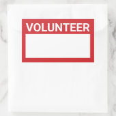 Red Blank Volunteer Rechteckiger Aufkleber (Tasche)
