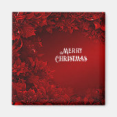 Red Blätter Floral Holiday Magnet (Vorne)