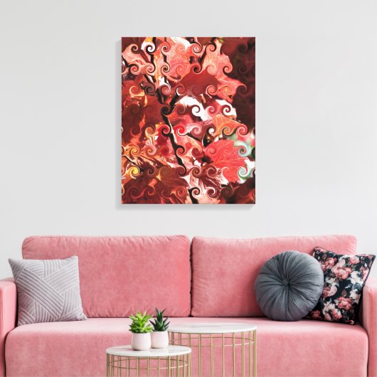 RED-BLÄTTER LEINWANDDRUCK (Insitu (Wohnzimmer))