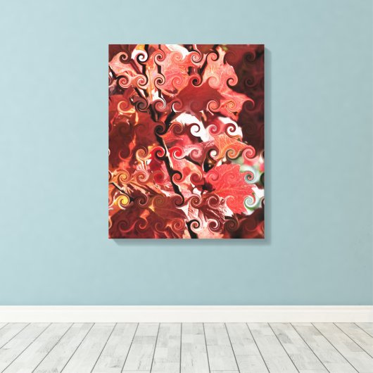 RED-BLÄTTER LEINWANDDRUCK (Insitu (Holzboden))