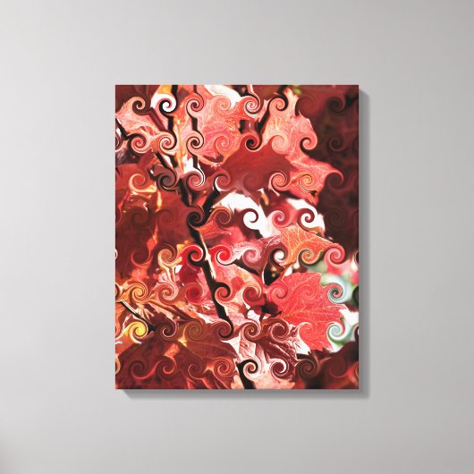 RED-BLÄTTER LEINWANDDRUCK (Vorderseite)