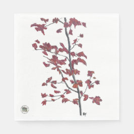 Red Blätter Paper Napkin Serviette