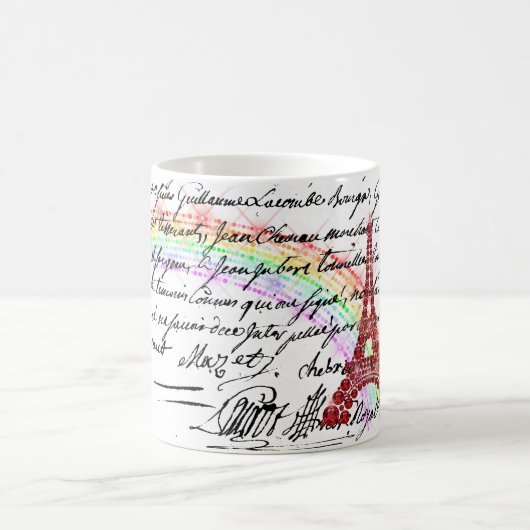 Red Bling Eiffel Tower Kaffeetasse (Mittel)