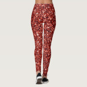 Red Bling, glänzend und funkelnd Leggings (Rückseite)