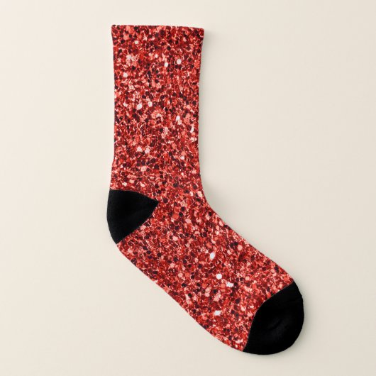 Red Bling, glänzend und funkelnd Socken (Links - Innen)