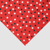 Red BLK & Wht 10" X 15" Gewebepapier Seidenpapier (Ausschnitt)