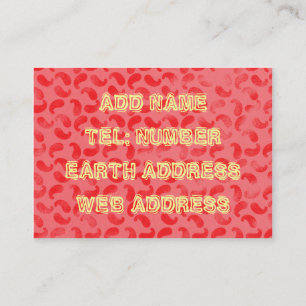 Red Blobs auf Light Red Business Card Visitenkarte