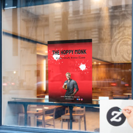 Red Blond Man Holding Beer Adult Pub Owners Fensteraufkleber