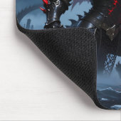 Red Blood Moon Black Dragon Fantasy Gaming Mousepad (Ecke)