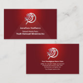 Red Blood Vignette Spot Light Ichthus Ministerium Visitenkarte (Vorne/Hinten)