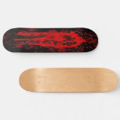 Red Bloody Celtic Cross Skateboard (Horizontal)