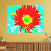 Red Bloom Abstraction Leinwanddruck (Insitu (Wohnzimmer))