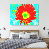 Red Bloom Abstraction Leinwanddruck (Insitu (Schlafzimmer))