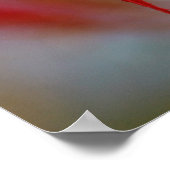 "Red Bloom", Ahornblatt Poster (Ecke)