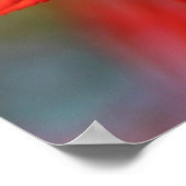 "Red Bloom", Ahornleaf Poster (Ecke)