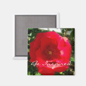 Red Bloom Inspiration Magnet (Vorderseite/Rückseite)