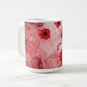 Red Bloom Symphony Kaffeetasse (Vorderseite Links)