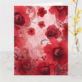 Red Bloom Symphony Karte (Gelbe Blume)