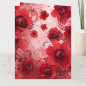 Red Bloom Symphony Karte (Rückseite)