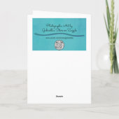 Red Blooming Gladiolus Blume Kunst Geburtstag Karte (Rückseite)