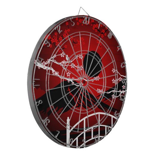 Red Blossom Dartscheibe (Vorderseite Links)