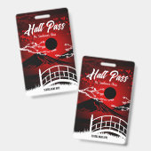 Red Blossom Hall Pass Abzeichen Ausweis (Vorder- & Rückseite)