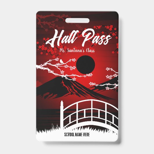 Red Blossom Hall Pass Abzeichen Ausweis (Vorderseite)