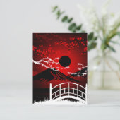 Red Blossom Postkarte (Stehend Vorderseite)