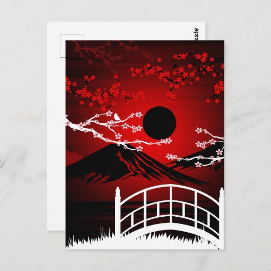 Red Blossom Postkarte (Vorne/Hinten)