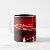 Red Blossom Zweifarbige Tasse (Vorderseite Links)
