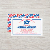 Red & Blue Abschluss Einladung zur Ankündigung Bei