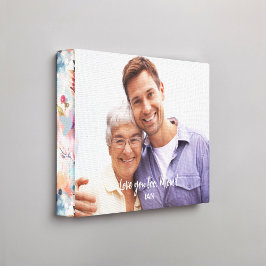 Red Blue Abstrakt Floral Muster Edge Foto Leinwanddruck